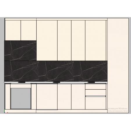 Современная угловая кухня 